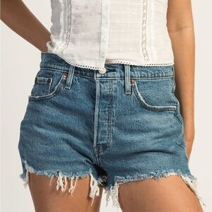 Levi's 501 Original Shorts- High Waist Cut Off Denim
shorts- Size 26